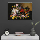 Stilleven bloemen en fruit van Severin Roesen Poster