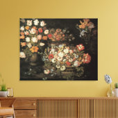 Stilleven bloemen, Floral Baroque Canvas Afdruk (Insitu (Woonkamer))