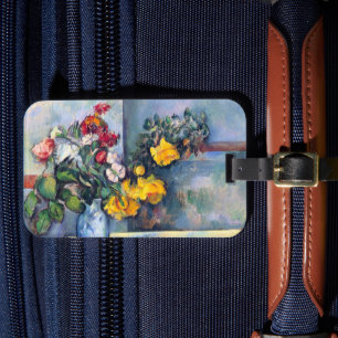 Stilleven Bloemen in een Vaas Door Paul Cezanne Bagagelabel