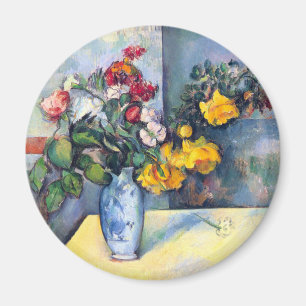 Stilleven Bloemen in een Vaas Door Paul Cezanne Magneet