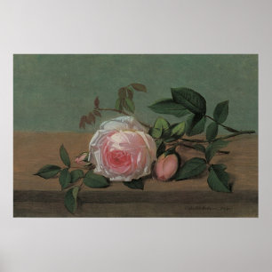 Stilleven Bloemen op een Richel door Otto Ottesen Poster
