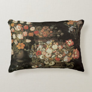 Stilleven Bloemen, Vintage Bloemstuk Barok Accent Kussen