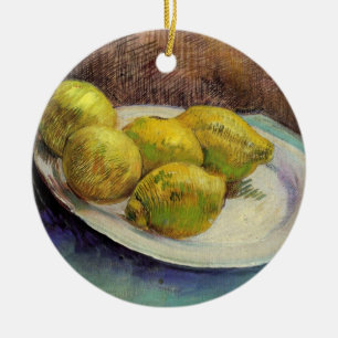 Stilleven Citroenen op een Bord door Vincent van G Keramisch Ornament