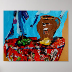 Stilleven collage waarde Poster papier