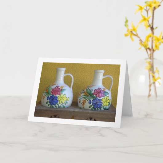 Stilleven Fotografie van decoratieve vazen Kaart (Gele Bloem)