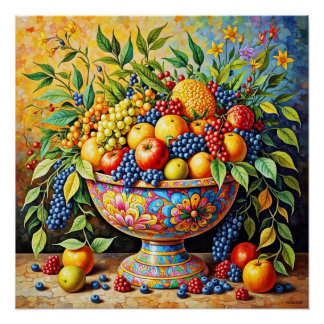 Stilleven - Fruit Overvloed Poster. Perfect Poster