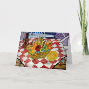 Stilleven fruitmand 3 wenskaart eten kaart