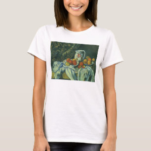 Stilleven, gordijn en kan door Paul Cezanne T-shirt