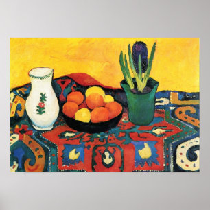 stilleven Hyacinth tapijt August Macke Poster
