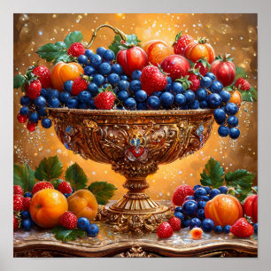 Stilleven Klassieke olieverfschildering wandkunst Poster