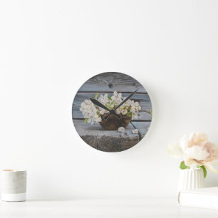 Stilleven met Appelbloesem – Originele Kunstprint Ronde Klok