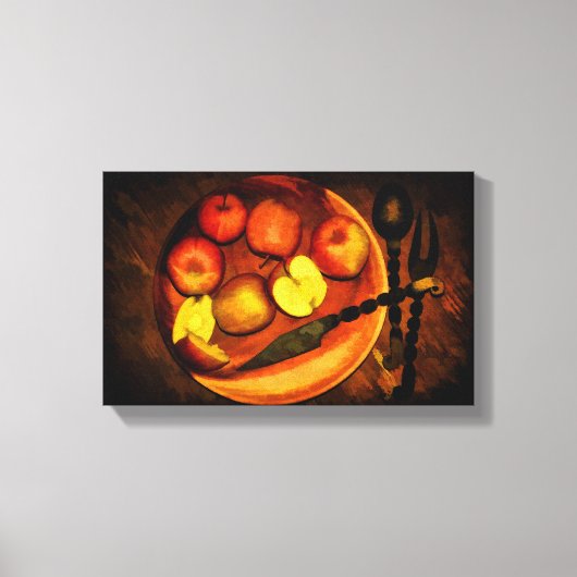 Stilleven met appels canvas afdruk (Voorkant)