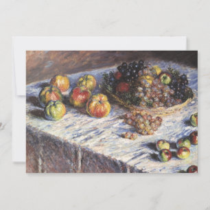 Stilleven met appels en druiven van Claude Monet