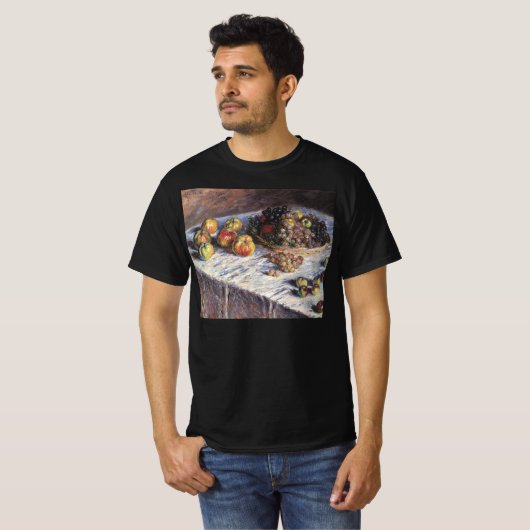 Stilleven met appels en druiven van Claude Monet T-shirt (Voorkant volledig)