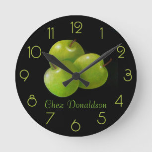 Stilleven met appels Olie op canvas Schilderij op  Ronde Klok