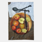 Stilleven met appels theedoek (Verticaal)