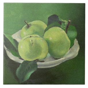 Stilleven met appels van Mikulas Galanda Tegeltje