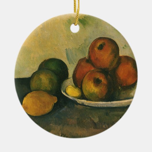 Stilleven met appels van Paul Cezanne Keramisch Ornament (Voorkant)