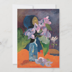 Stilleven met bloemen en idolen Paul Gauguin