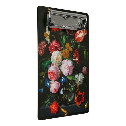 Stilleven met bloemen in een glazen vaas mini klembord (Schuin)