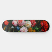 Stilleven met bloemen in een glazen vaas skateboard (Horizontaal)