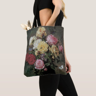 Stilleven met bloemen in vaas door Olaf Hermansen Draagtas
