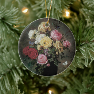 Stilleven met bloemen in vaas door Olaf Hermansen Keramisch Ornament