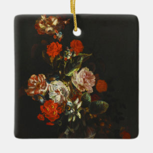 stilleven met bloemen keramisch ornament