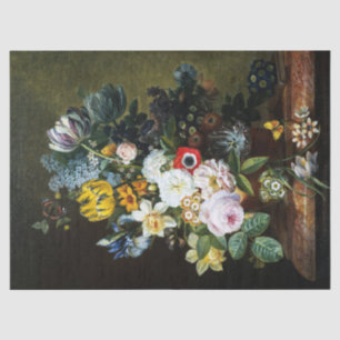 Stilleven met bloemen schilderen tissuepapier