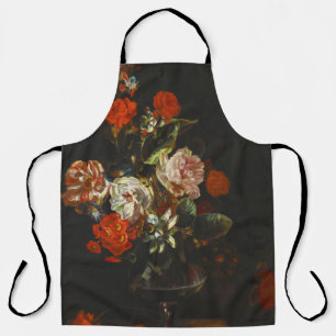 stilleven met bloemen schort