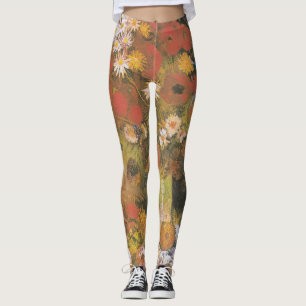 Stilleven met bloemen van Van Gogh Rode klaprozen  Leggings