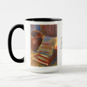 Stilleven met boeken schilderen mok (Links)