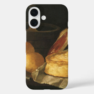 Stilleven met broodtaart en ham, Giuseppe Recco iPhone 16 Hoesje