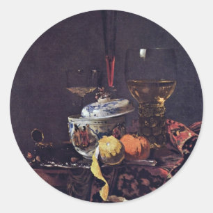 Stilleven met Chinese Turnen door Kalf Willem Ronde Sticker