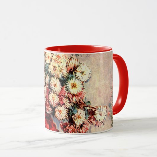 Stilleven met Chrysanten door Claude Monet Mok (Voorkant rechts)