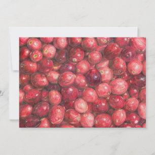 Stilleven met cranberry's kaart