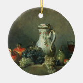 Stilleven met druiven en Pomegranaten, 1763 (olie) Keramisch Ornament (Voorkant)