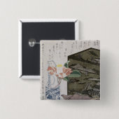 Stilleven met een Camelia, c.1820 Vierkante Button 5,1 Cm (Voorkant /achterkant)