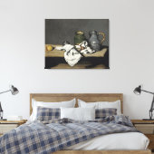 stilleven met een ketel van Paul Cezanne Canvas Afdruk (Insitu (Slaapkamer))