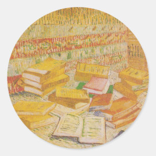 Stilleven met Franse romans Vincent van Gogh Ronde Sticker