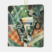 Stilleven met geruit tafelkleed van Juan Gris Keramisch Ornament (Links)