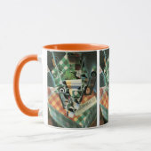 Stilleven met geruit tafelkleed van Juan Gris Mok (Links)