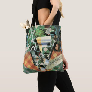 Stilleven met geruite tafelkleed van Juan Gris Draagtas