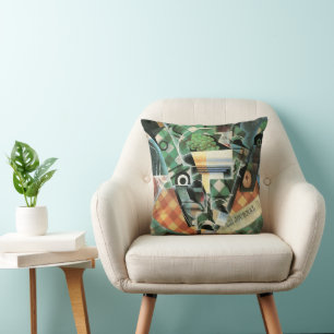 Stilleven met geruite tafelkleed van Juan Gris Kussen