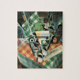 Stilleven met geruite tafelkleed van Juan Gris Legpuzzel