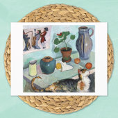 Stilleven met het Briefkaart van Cat August Macke