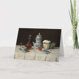 Stilleven met koffiezetten   Albert Anker Kaart