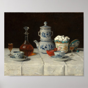 Stilleven met koffiezetten Albert Anker Poster