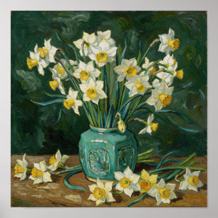 Stilleven met narcissen naar Van Gogh Poster