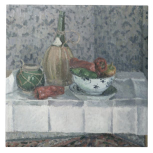 Stilleven met Peppers, 1899 (olie op doek) Tegeltje